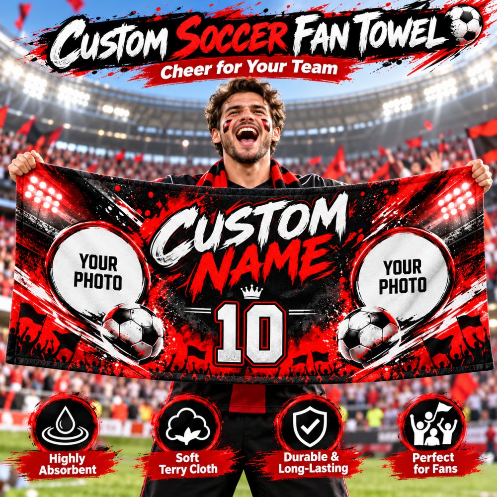 1PCS Custom Soccer Fan Towel P - Party Games Name 评论和价格