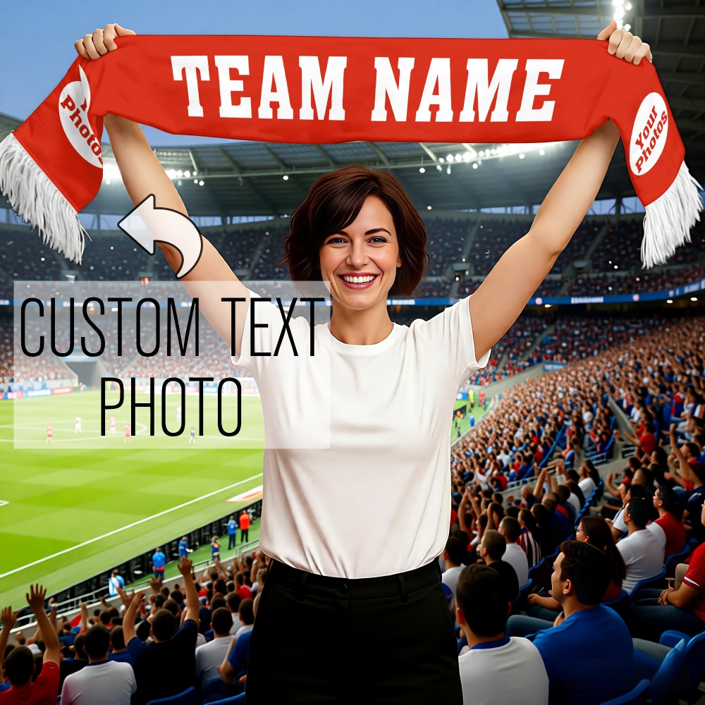 1pc Custom Team Fan Scarf - Pe - Party Games Name 评论和价格