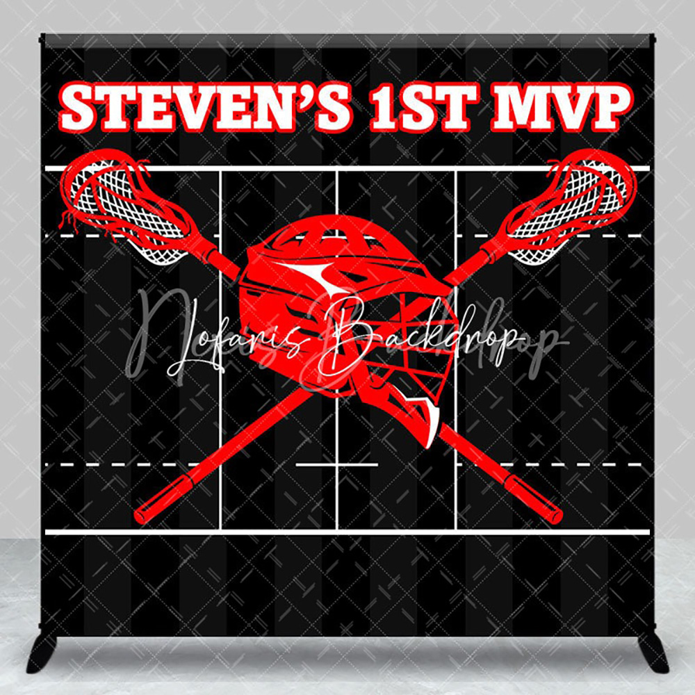Custom Name Black Red Lacrosse - Party Games Name 评论和价格